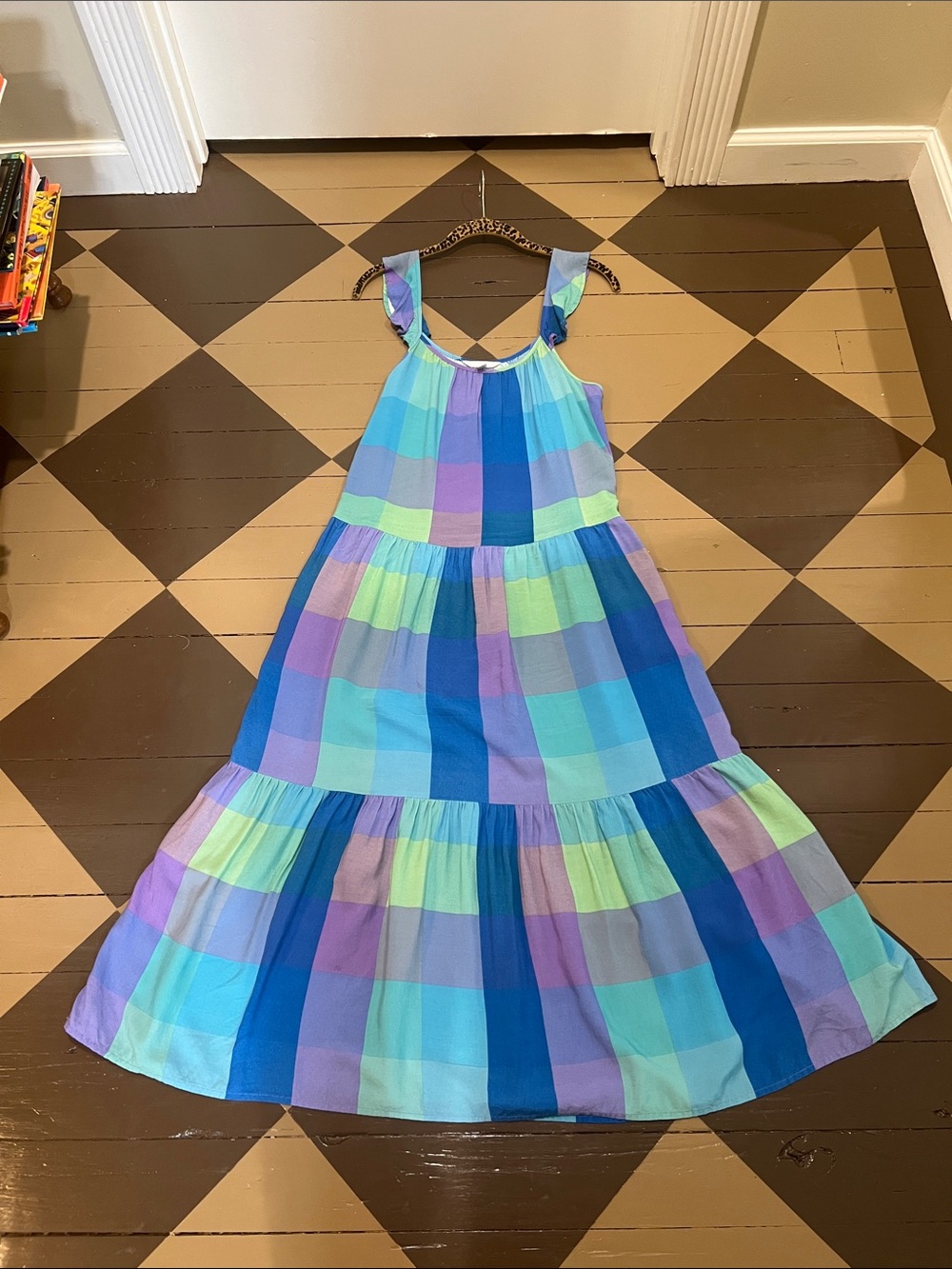 Colorful plaid summer dress